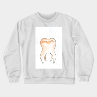 Tooth, dentistry, treatment, dentist, doctor, medicine, watercolor, art decoration, sketch Crewneck Sweatshirt